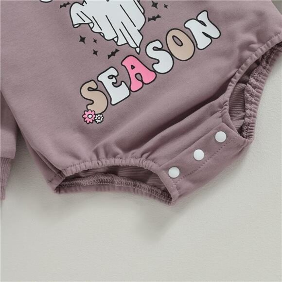 Newborn Halloween Outfit‎ Girl Boy Spooky Season Romper Bubble Sweatshirt - Picture 5 of 7